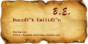 Buczák Emilián névjegykártya